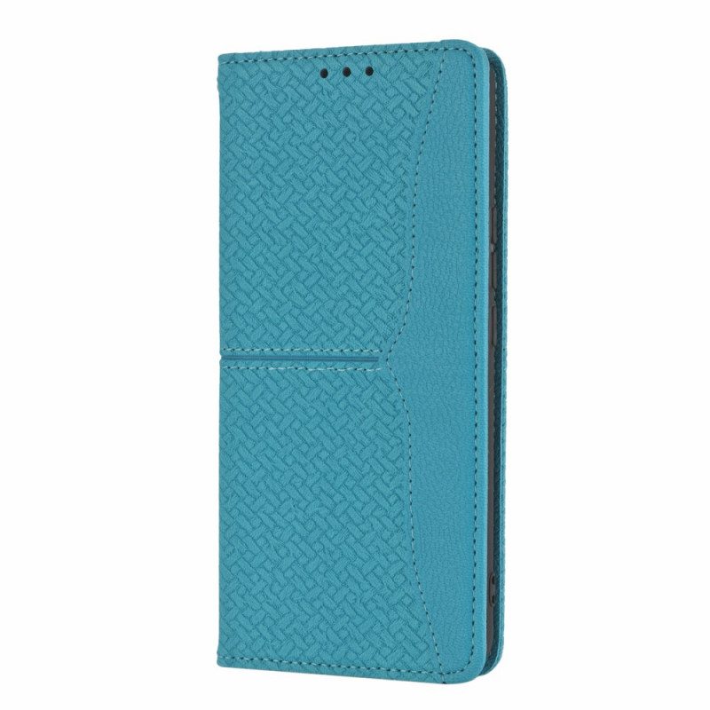 Flip Case Huawei Nova 9 Pro Suojaketju Kuori Strappy Woven Leather Style