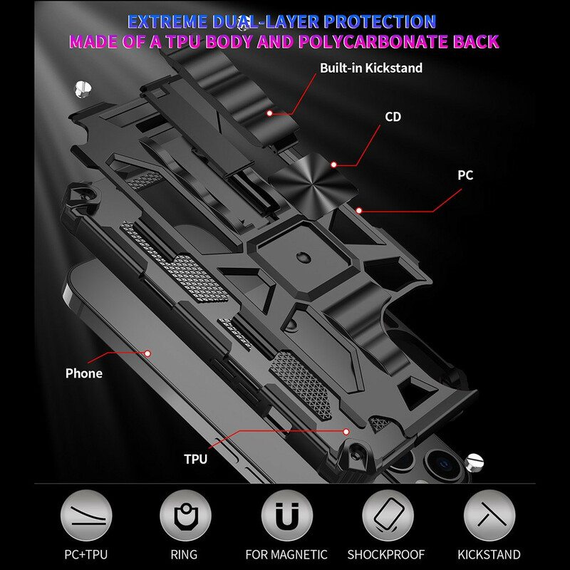 Case iPhone 13 Mini Irrotettava Vastustuskykyinen Armeija