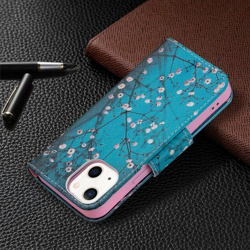 Flip Case iPhone 13 Mini Kukkiva Oksa