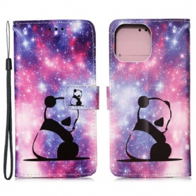 Flip Case iPhone 13 Mini Panda Galaxy