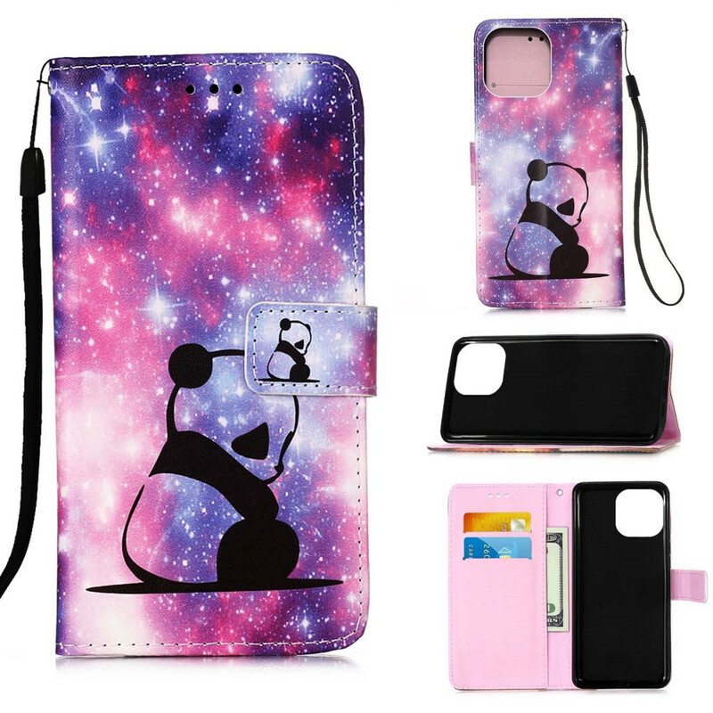 Flip Case iPhone 13 Mini Panda Galaxy