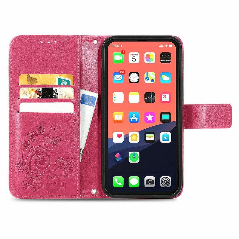 Flip Case iPhone 13 Mini Suojaketju Kuori Perhoset Ja Kukat -hihna