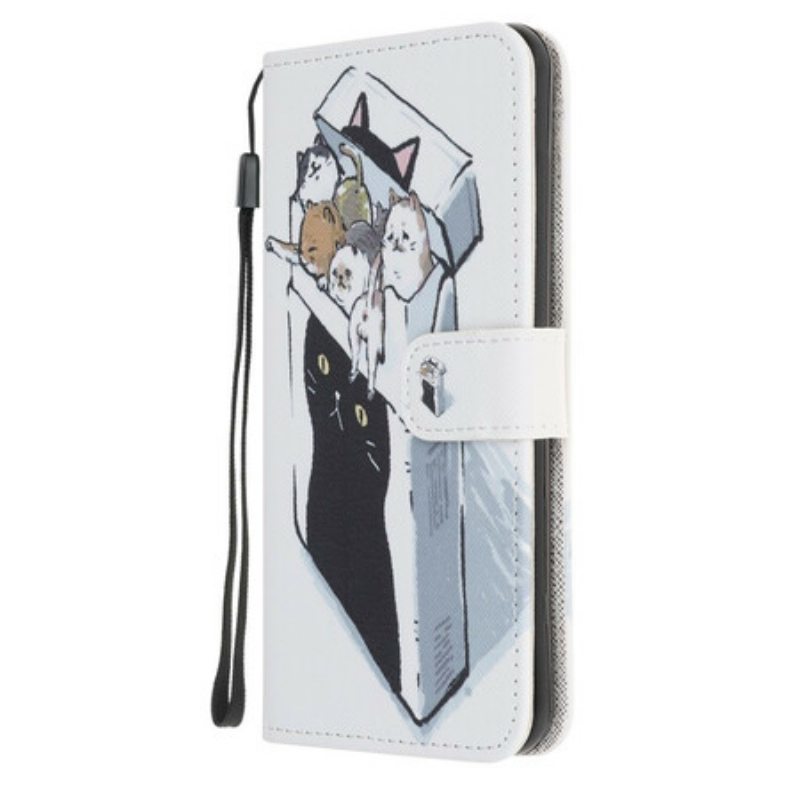 Flip Case iPhone 13 Mini Suojaketju Kuori Toimitus Thong Cats