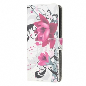 Flip Case iPhone 13 Mini Trooppiset Kukat