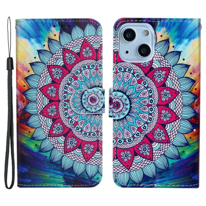 Kotelot iPhone 13 Mini Erittäin Värikäs Mandala