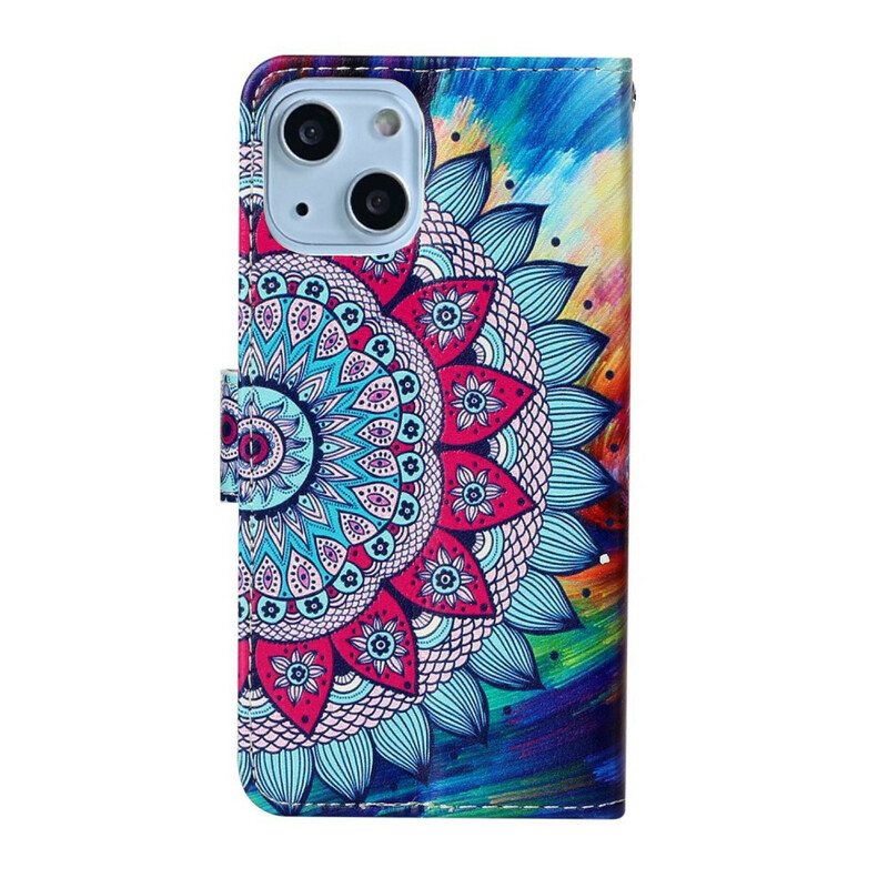 Kotelot iPhone 13 Mini Erittäin Värikäs Mandala