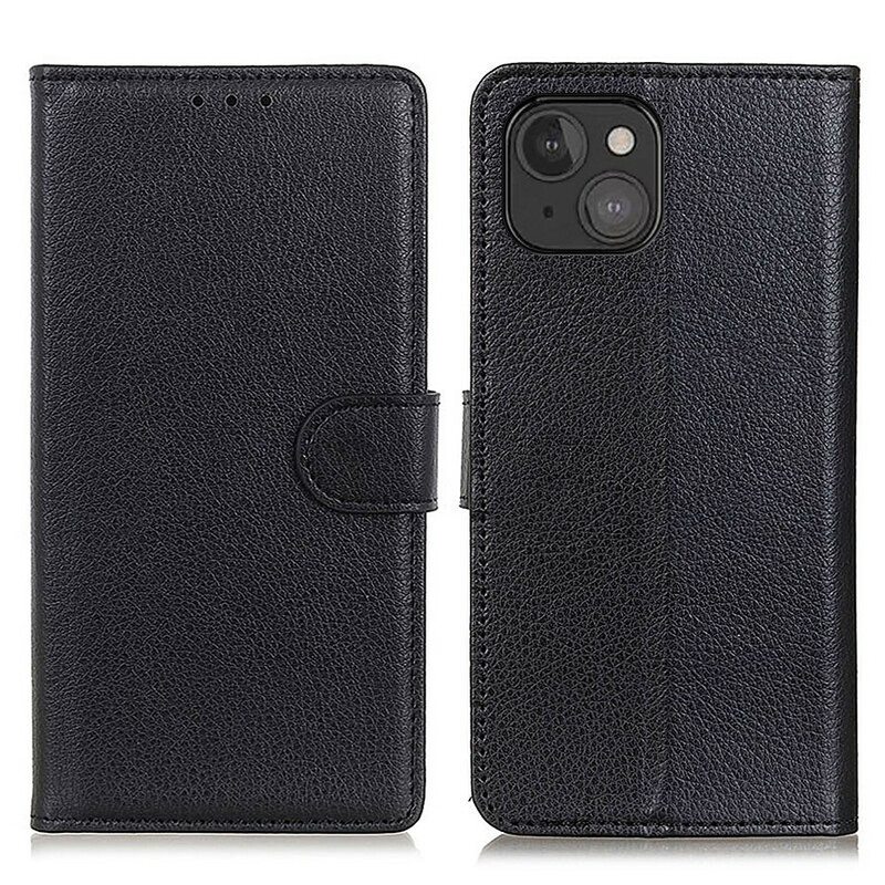 Kotelot iPhone 13 Mini Perinteinen Litchi Faux Leather