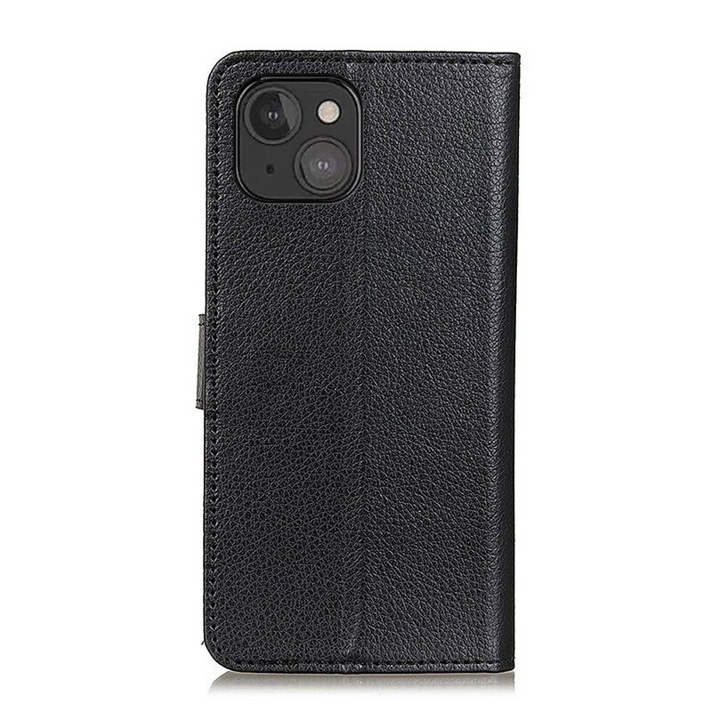 Kotelot iPhone 13 Mini Perinteinen Litchi Faux Leather