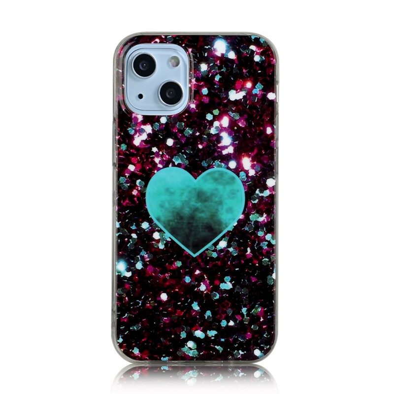 Kuori iPhone 13 Mini Glitter Marble