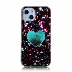 Kuori iPhone 13 Mini Glitter Marble