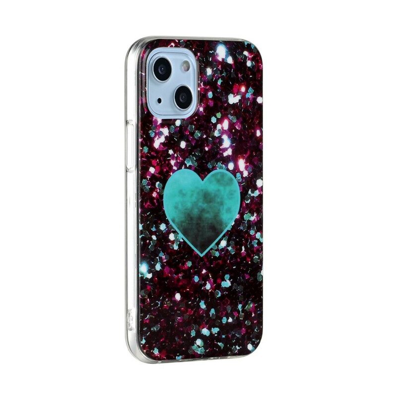 Kuori iPhone 13 Mini Glitter Marble