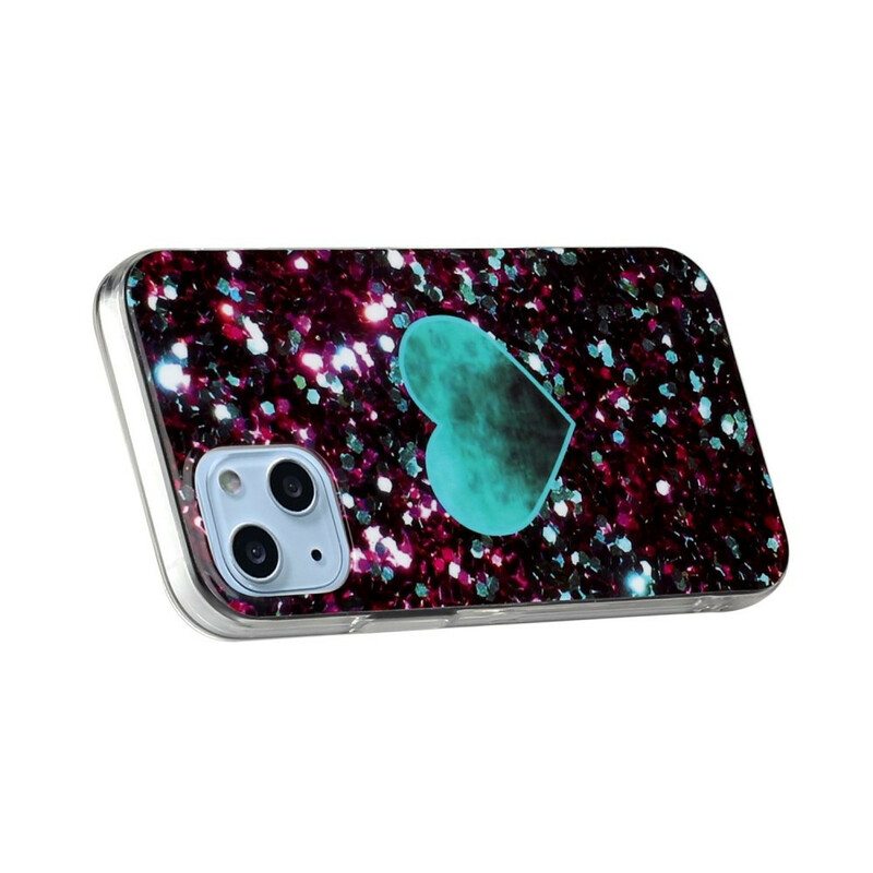 Kuori iPhone 13 Mini Glitter Marble