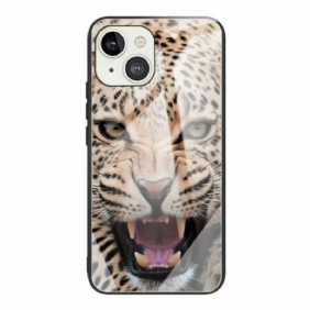 Kuori iPhone 13 Mini Leopard Karkaistu Lasi