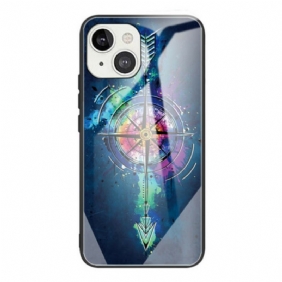 Kuori iPhone 13 Mini Wind Rose Karkaistu Lasi