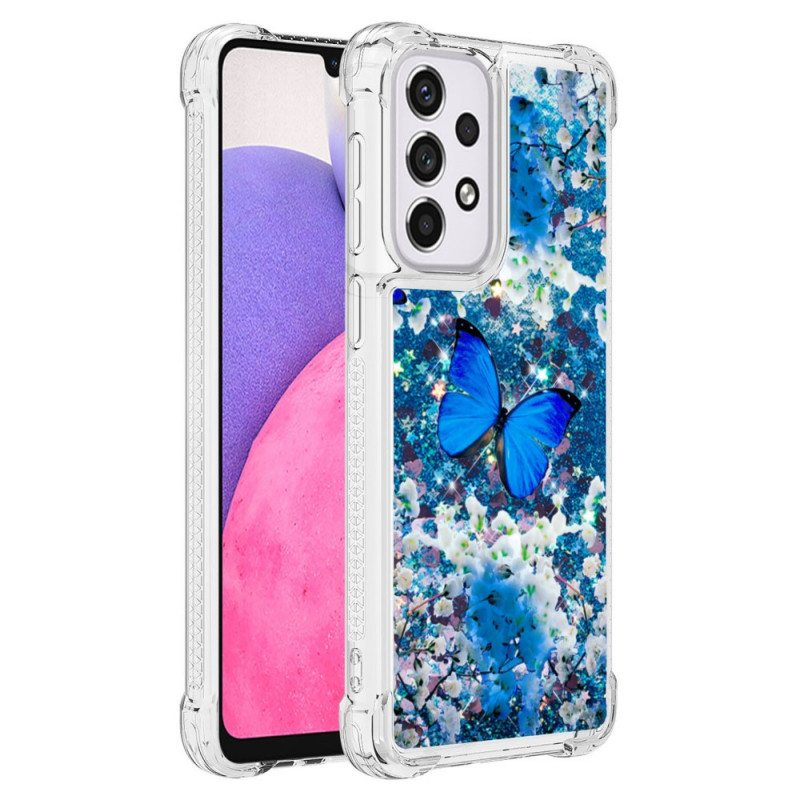 Case Samsung Galaxy A33 5G Glitter Blue Perhoset