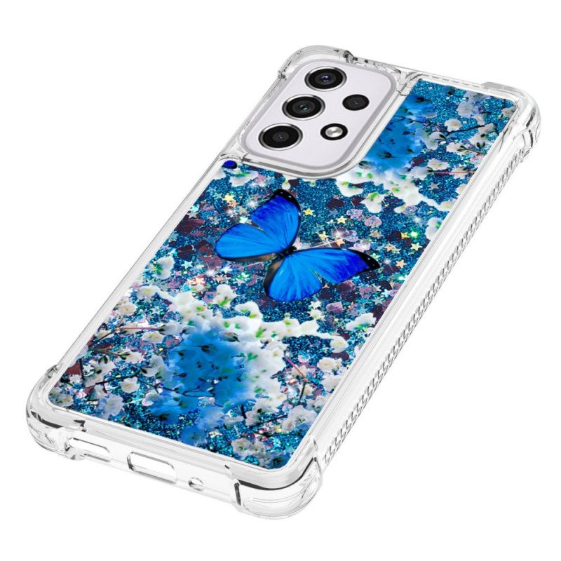 Case Samsung Galaxy A33 5G Glitter Blue Perhoset