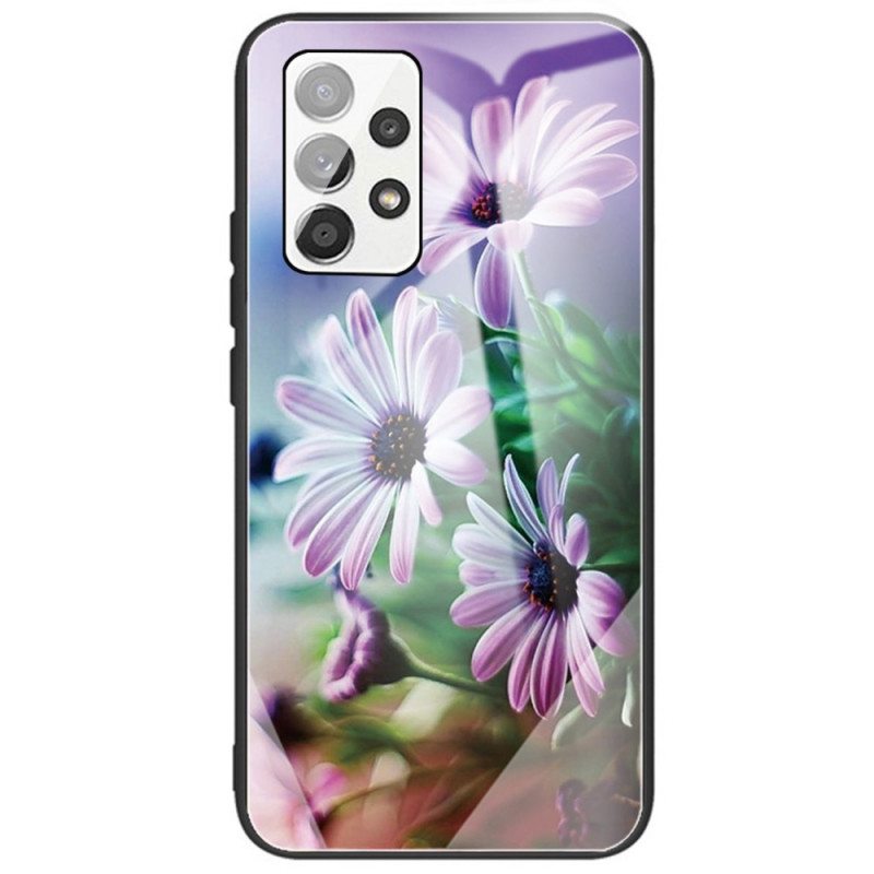 Case Samsung Galaxy A33 5G Karkaistua Lasia Kukkia