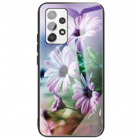 Case Samsung Galaxy A33 5G Karkaistua Lasia Kukkia