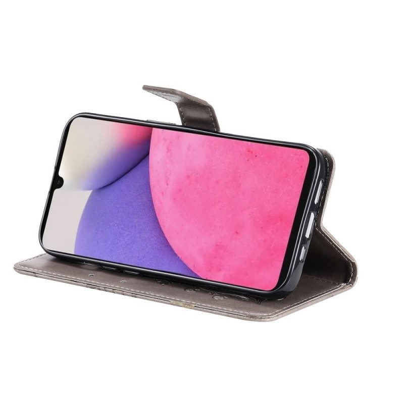 Flip Case Samsung Galaxy A33 5G Suojaketju Kuori Jättiläishihnaperhoset