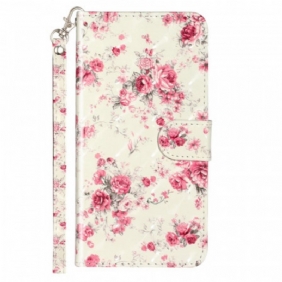 Kotelot Samsung Galaxy A33 5G Suojaketju Kuori Hihna Liberty Flowers