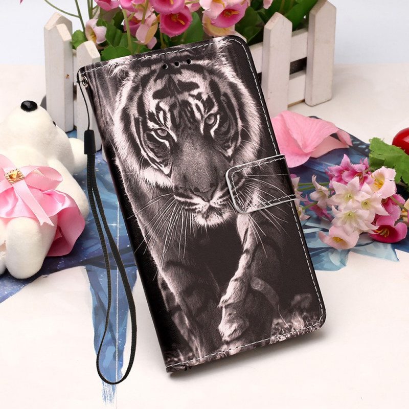 Kotelot Samsung Galaxy A33 5G Suojaketju Kuori Strappy Night Tiger