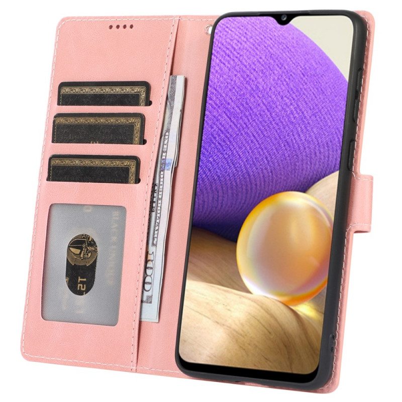 Kotelot Samsung Galaxy A33 5G Suojaketju Kuori Strappy Vintage Nahkatyyli