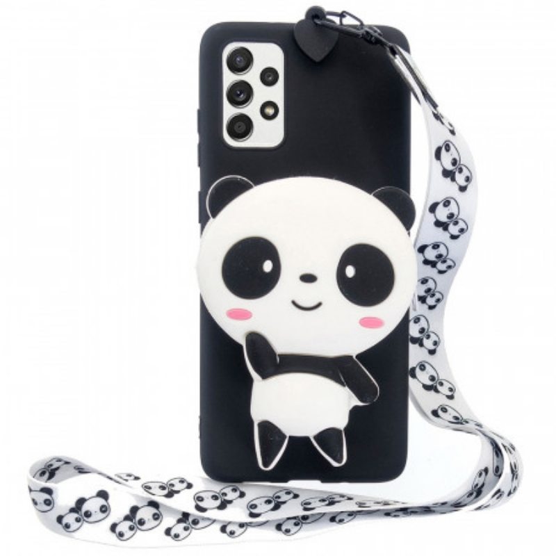 Kuori Samsung Galaxy A33 5G 3d Panda Karbiininauhalla