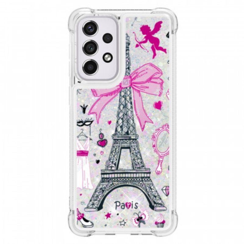 Kuori Samsung Galaxy A33 5G Eiffel-tornin Paljetteja