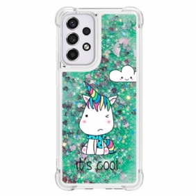 Kuori Samsung Galaxy A33 5G Glitter Unicorn