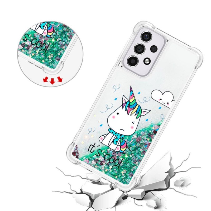 Kuori Samsung Galaxy A33 5G Glitter Unicorn