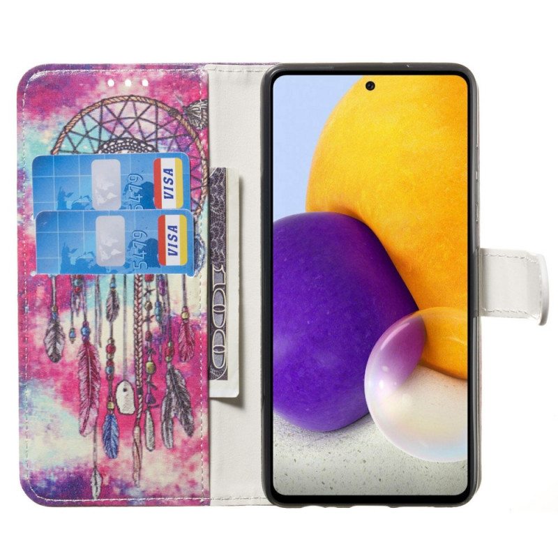 Nahkakotelo Samsung Galaxy A33 5G Dreamcatcher -tyyli