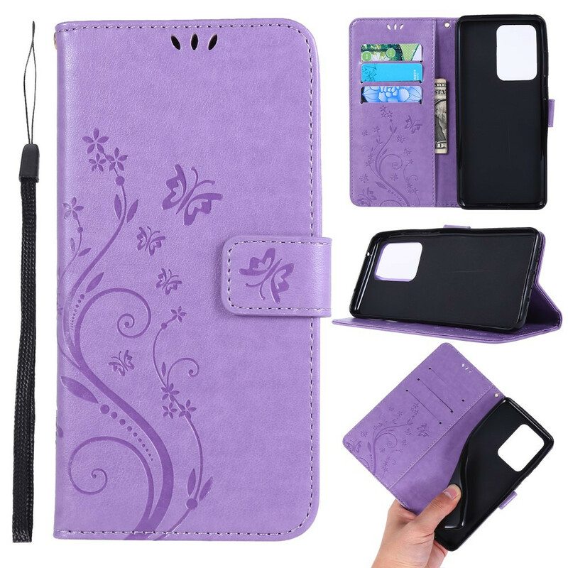 Flip Case Samsung Galaxy S20 Ultra Perhosia Tuulessa