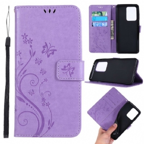 Flip Case Samsung Galaxy S20 Ultra Perhosia Tuulessa