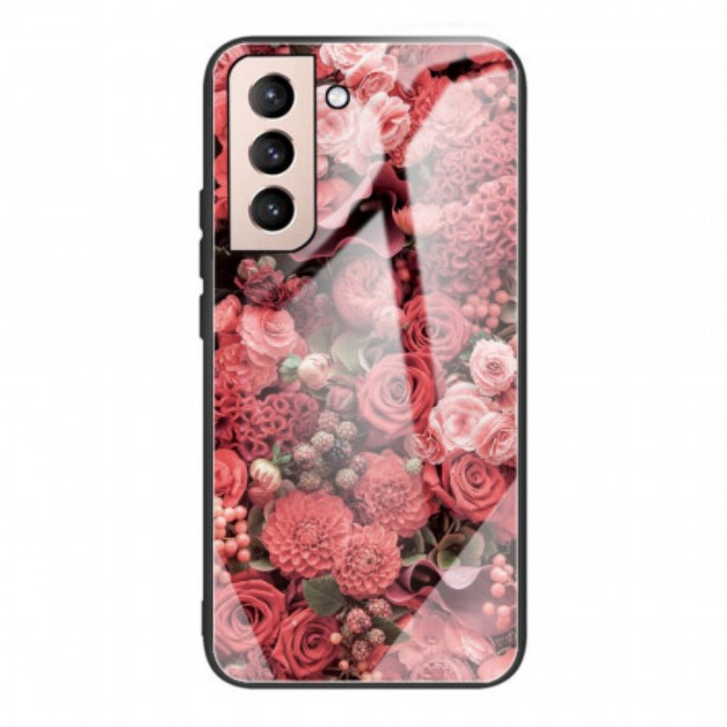 Case Samsung Galaxy S22 5G Rose Flowers Karkaistu Lasi