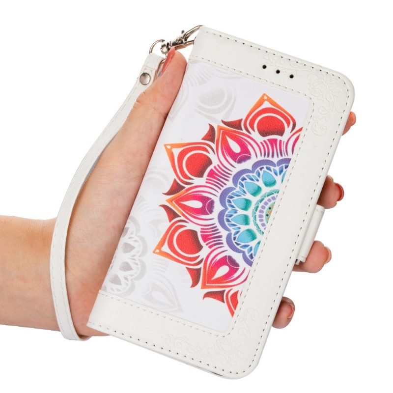 Kotelot Samsung Galaxy S22 5G Suojaketju Kuori Strappy Mandala Koristelu