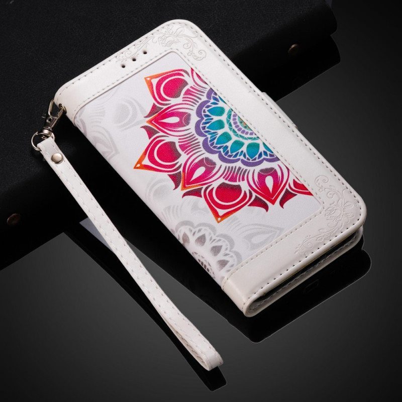 Kotelot Samsung Galaxy S22 5G Suojaketju Kuori Strappy Mandala Koristelu