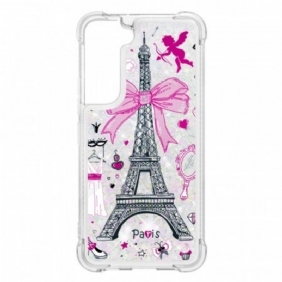 Kuori Samsung Galaxy S22 5G Eiffel-tornin Paljetteja