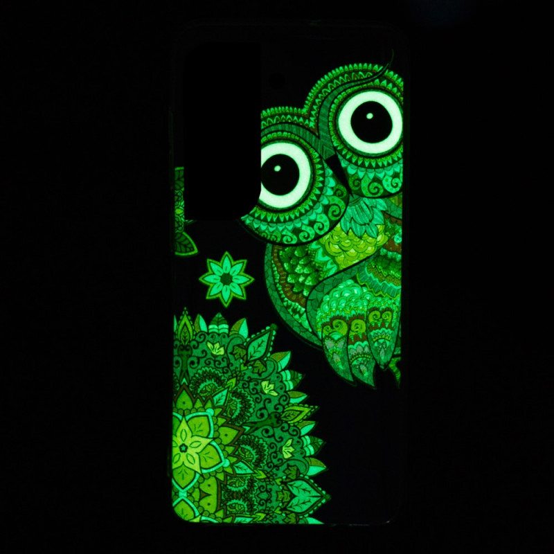 Kuori Samsung Galaxy S22 5G Fluoresoiva Pöllön Mandala