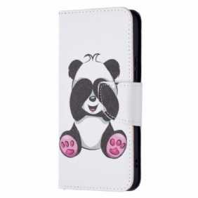 Nahkakotelo Samsung Galaxy S22 5G Panda Hauskaa