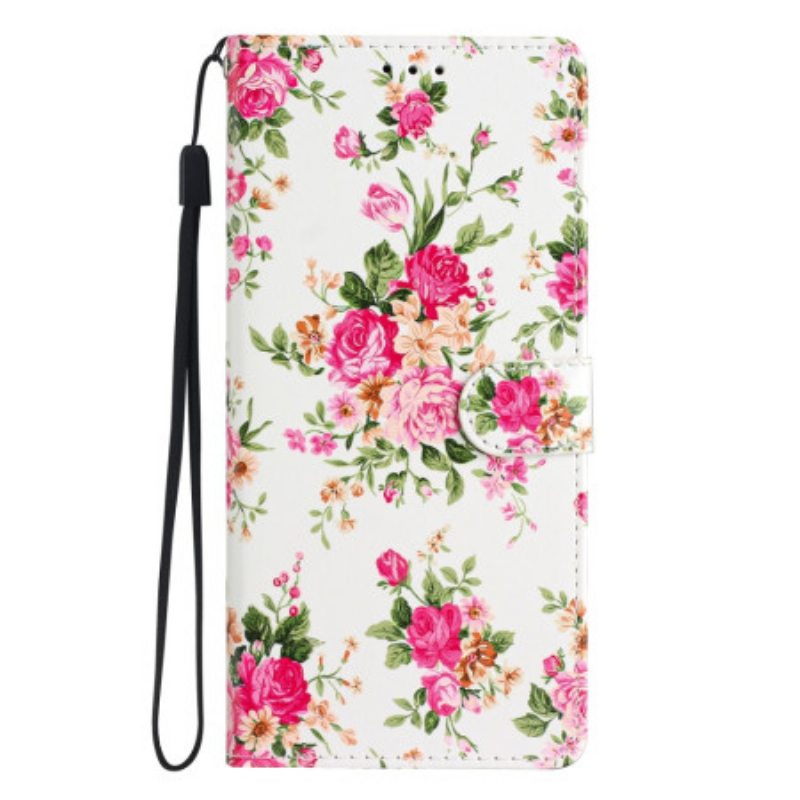 Kotelot Oppo Reno 8 Lite Suojaketju Kuori Hihna Liberty Flowers