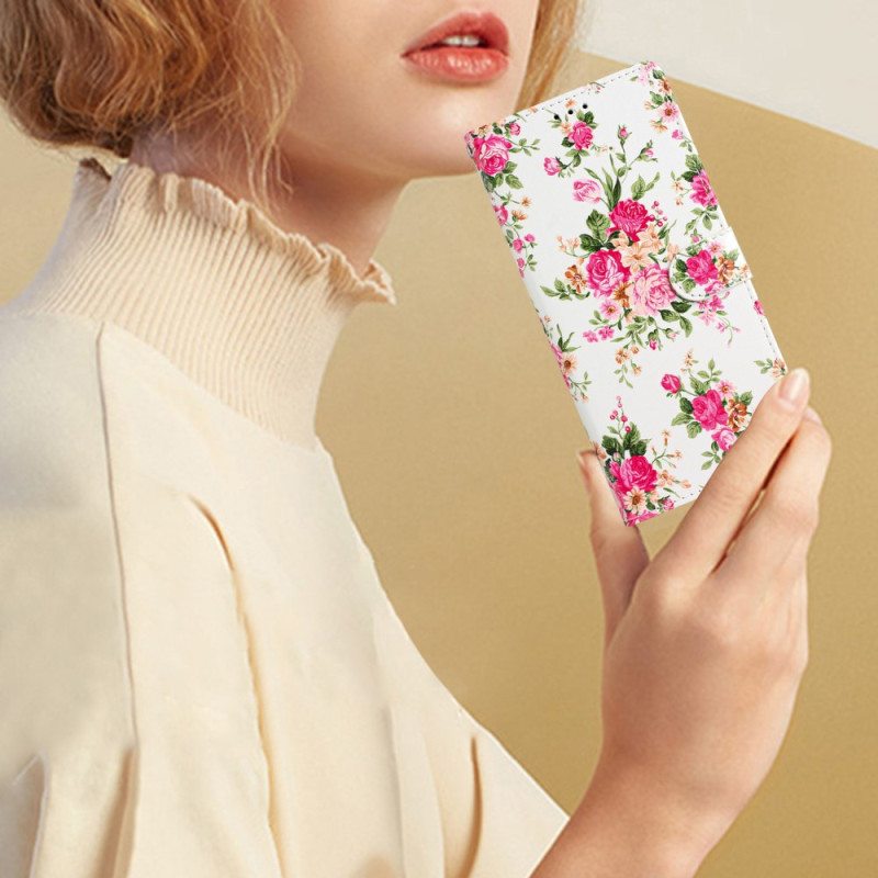 Kotelot Oppo Reno 8 Lite Suojaketju Kuori Hihna Liberty Flowers