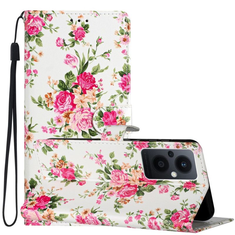 Kotelot Oppo Reno 8 Lite Suojaketju Kuori Hihna Liberty Flowers