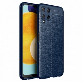 Case Samsung Galaxy A22 Kaksilinjainen Litsi-nahkaefekti