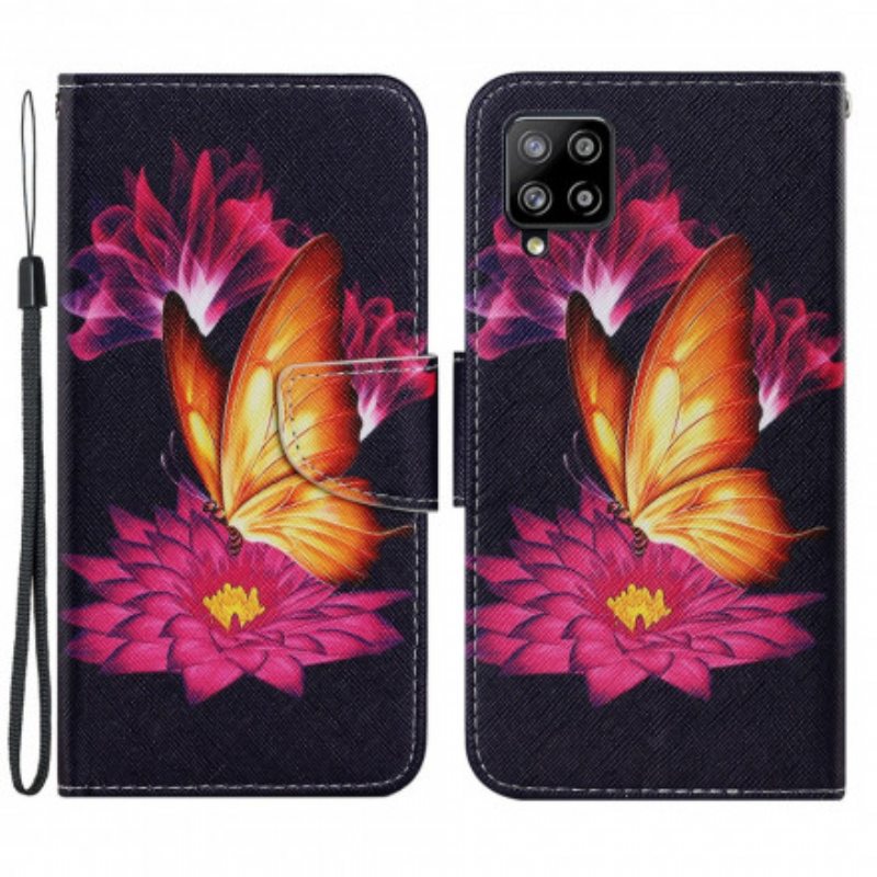 Flip Case Samsung Galaxy A22 Butterfly Ja Lotus