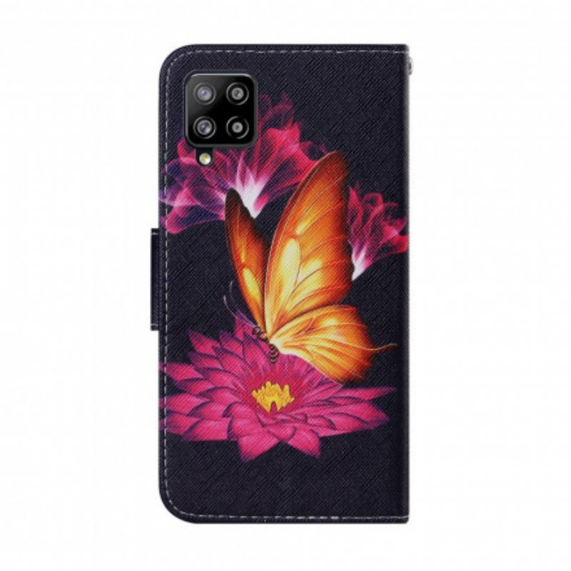 Flip Case Samsung Galaxy A22 Butterfly Ja Lotus