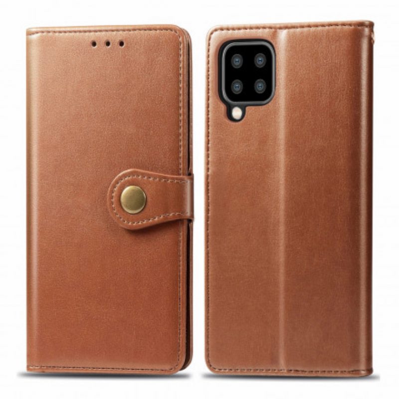 Flip Case Samsung Galaxy A22 Keinonahkaa Ja Vintage-lukko