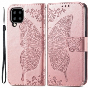 Flip Case Samsung Galaxy A22 Puolikkaat Perhoset