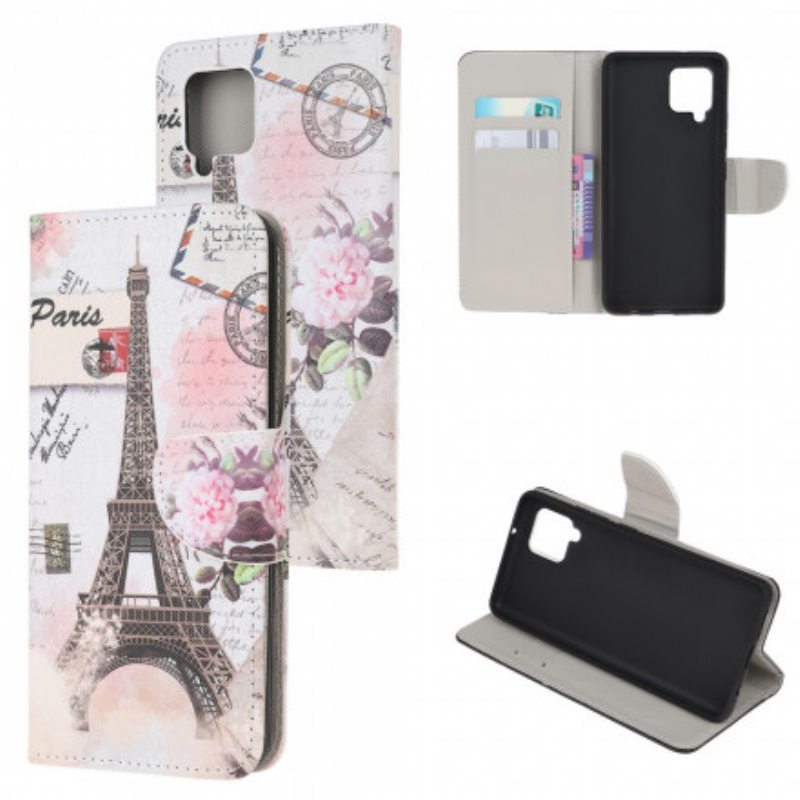 Kotelot Samsung Galaxy A22 Retro Eiffel-torni