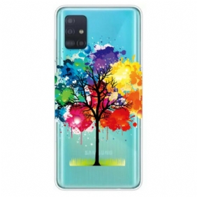 Case Samsung Galaxy A71 Saumaton Akvarellipuu