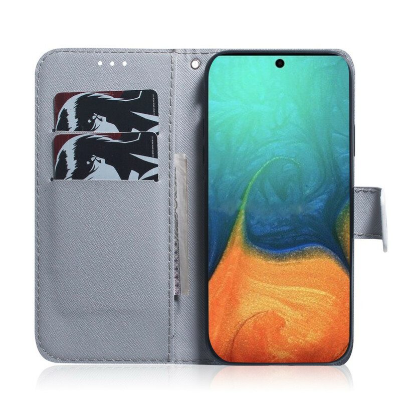 Flip Case Samsung Galaxy A71 Kukkiva Puun Oksa